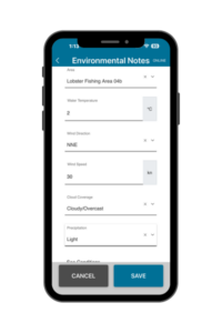 Vericatch Harvester Notes Environmental Conditions.